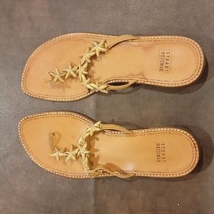 Stuart Weitzman Bejeweled leather sandals